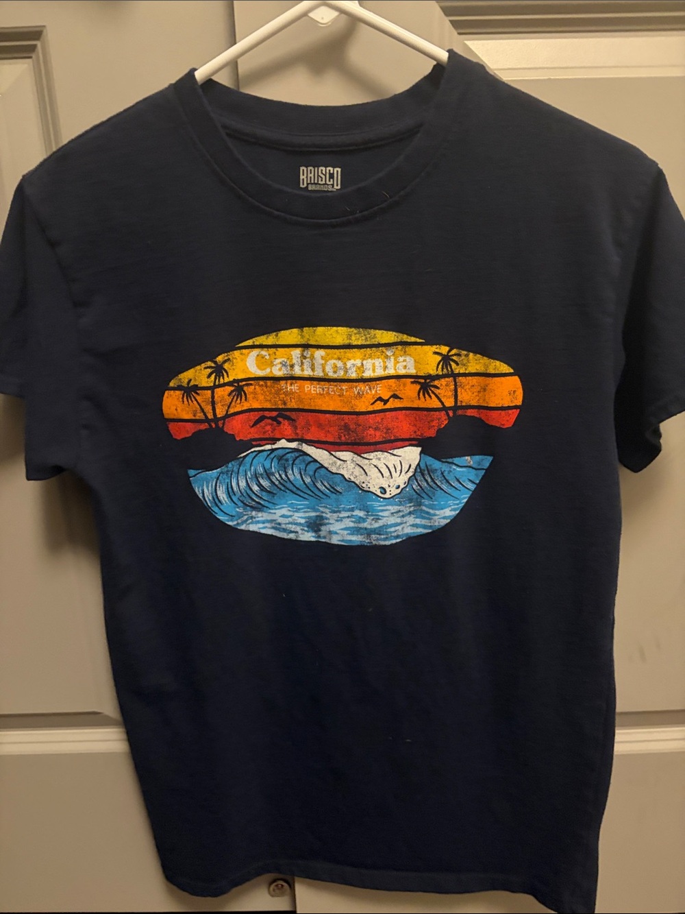 Brisco Navy Short Sleeve 'California' Graphic Tee